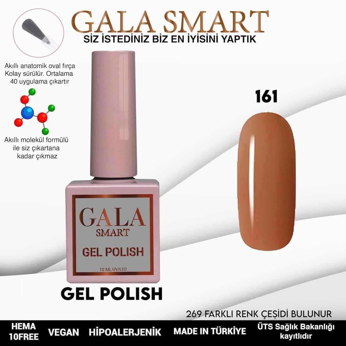 Gala Smart 161 Sütlü Kahve Parlak Kalıcı Oje