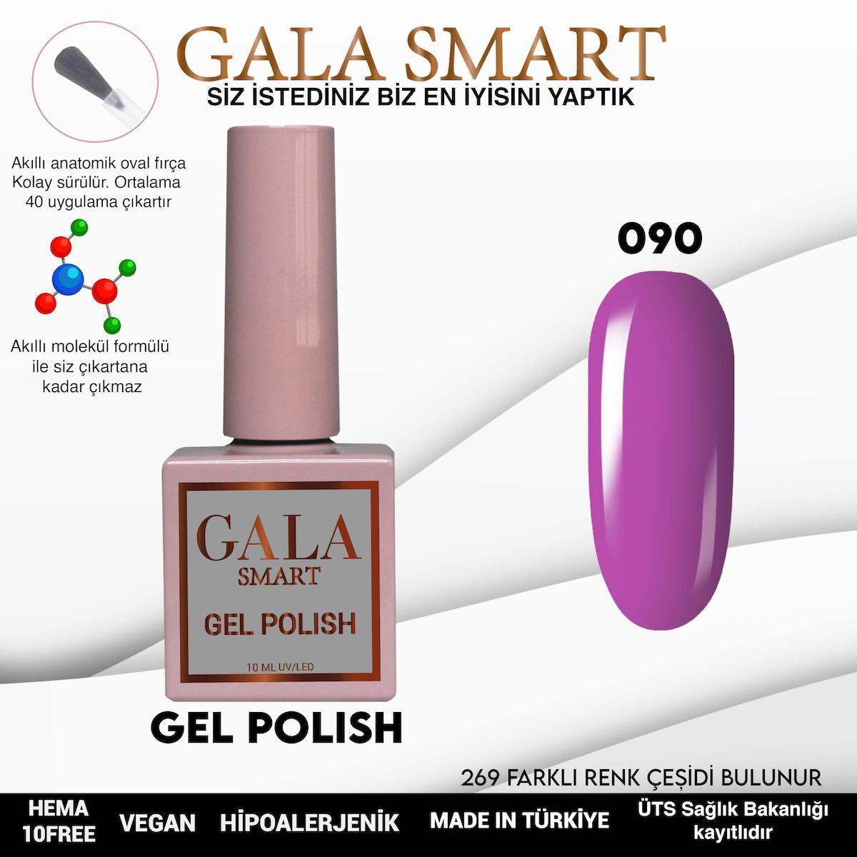 Gala Smart 90 Pembe Parlak Kalıcı Oje