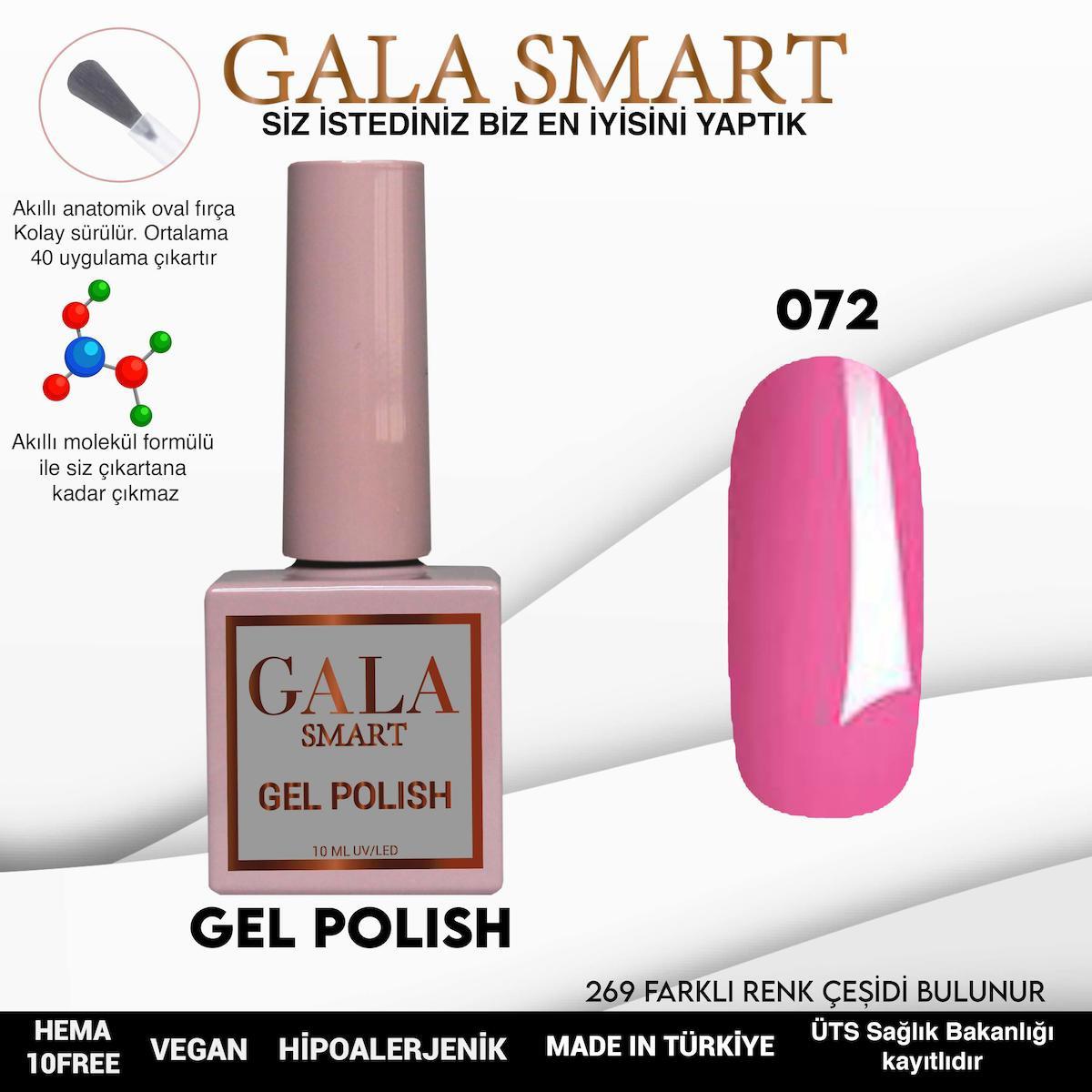Gala Smart 72 Pembe Parlak Kalıcı Oje
