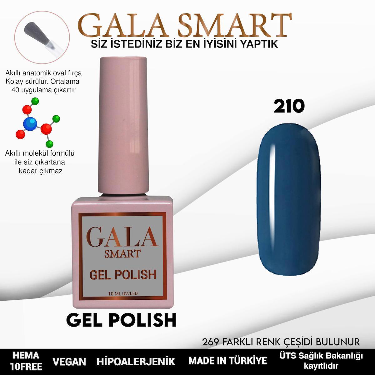 Gala Smart 210 Mavi Parlak Kalıcı Oje