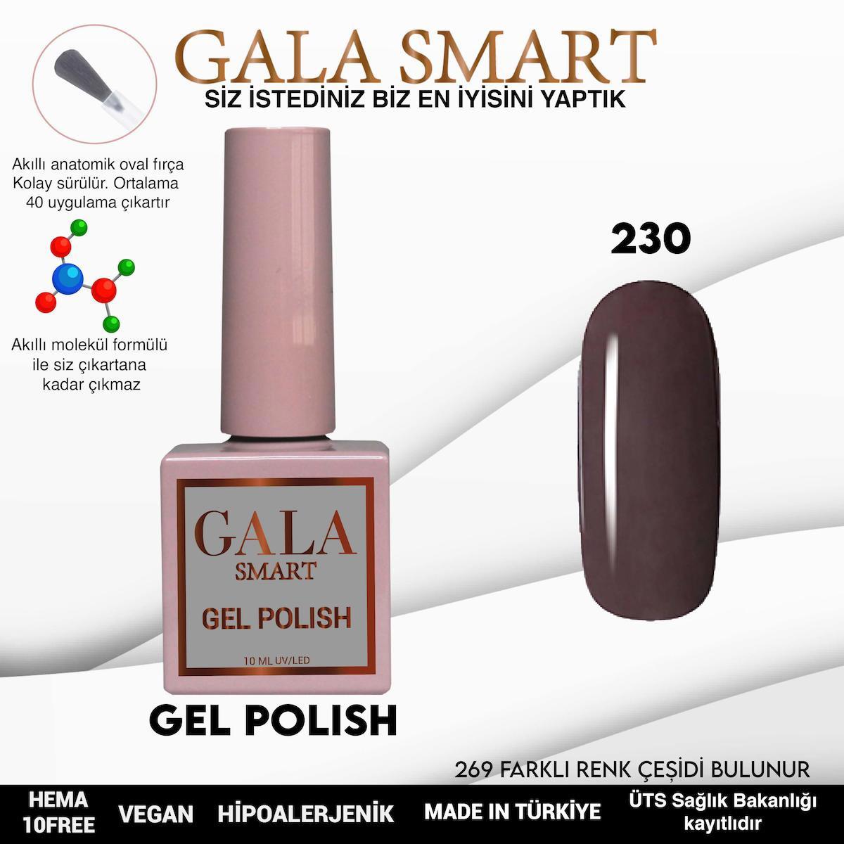 Gala Smart 230 Kahverengi Parlak Kalıcı Oje