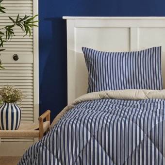 Nautica Home Maritime Stripe Tek Kişilik Comfort Set Blue
