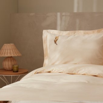 Karaca Home Doğasever Mimosa Bitkisel Boyama Tek Kişilik Nevresim Takımı Sarı