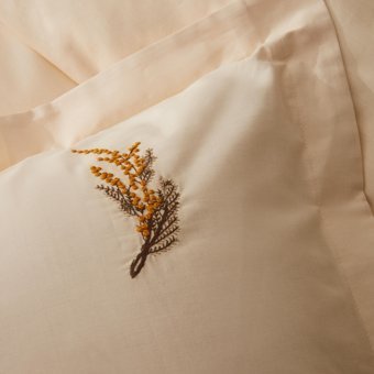 Karaca Home Doğasever Mimosa Bitkisel Boyama Tek Kişilik Nevresim Takımı Sarı