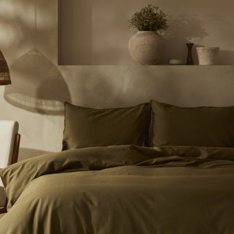 Karaca Home Pollen Keten Tek Kişilik Nevresim Takımı Haki