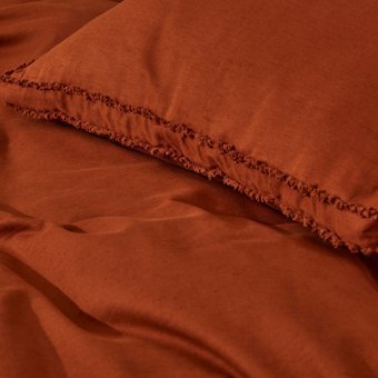 Karaca Home Pollen Keten Tek Kişilik Nevresim Takımı Terracotta
