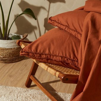 Karaca Home Pollen Keten Tek Kişilik Nevresim Takımı Terracotta