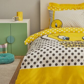Karaca Home Looney Tunes Tweety %100 Pamuk Tek Kişilik Nevresim Takımı