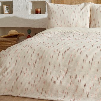 Karaca Home Lotus %100 Pamuk Tek Kişilik Nevresim Takımı Terracota