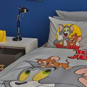 Karaca Home Tom ve Jerry Friends Forever %100 Pamuk Tek Kişilik Nevresim Takımı