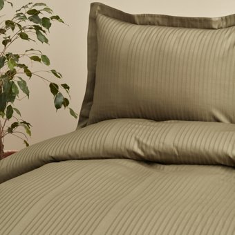 Karaca Home Uniq %100 Pamuk Tek Kişilik Saten Nevresim Takımı Haki
