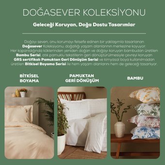 Karaca Home Doğasever Olive Bitkisel Boyama Tek Kişilik Nevresim Takımı Haki