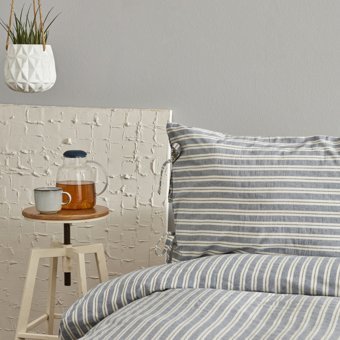 Karaca Home Denim Striped Tek Kişilik Nevresim Takımı