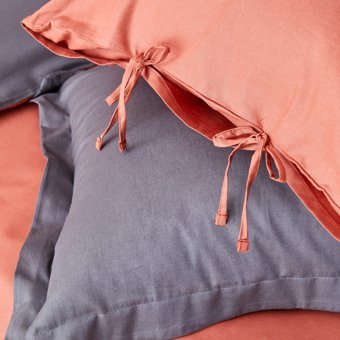 Karaca Home Basic Tek Kişilik Nevresim Takımı Antrasıt-Terra Cota