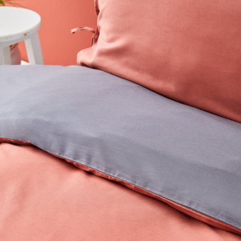 Karaca Home Basic Tek Kişilik Nevresim Takımı Antrasıt-Terra Cota