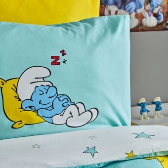 Karaca Home Smurfs Sleepy Smurf %100 Pamuk Tek Kişilik Nevresim Takımı