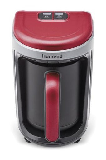 Homend Pottoman Milk in 1882H 1 Hazneli 5 Fincan Sütlü Kahve Yapan 535 W Kırmızı Türk Kahvesi Makinesi