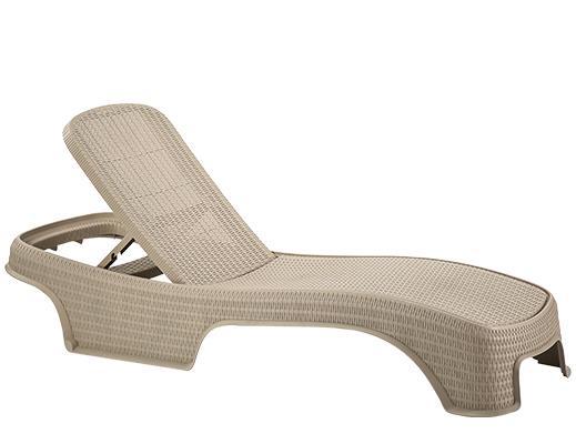 Omnipazar SY2536 Rattan Şezlong Bej