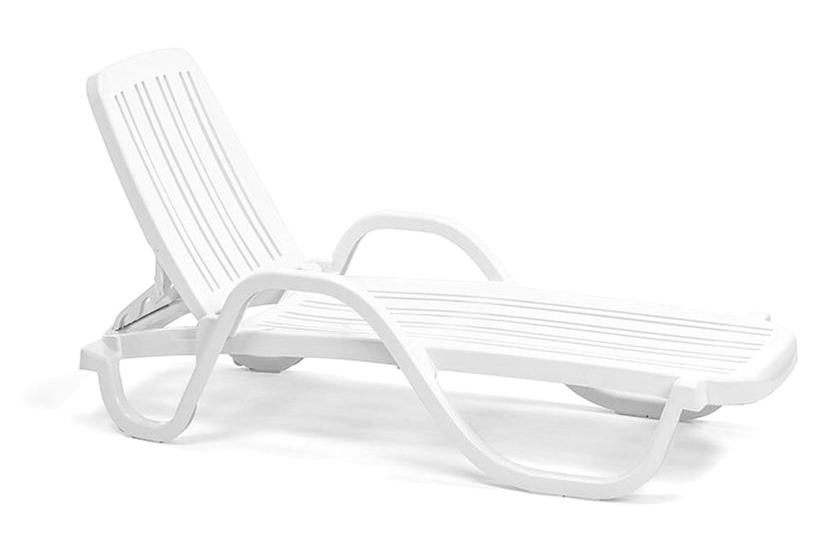 Omnipazar SY2535 Plastik Şezlong Beyaz