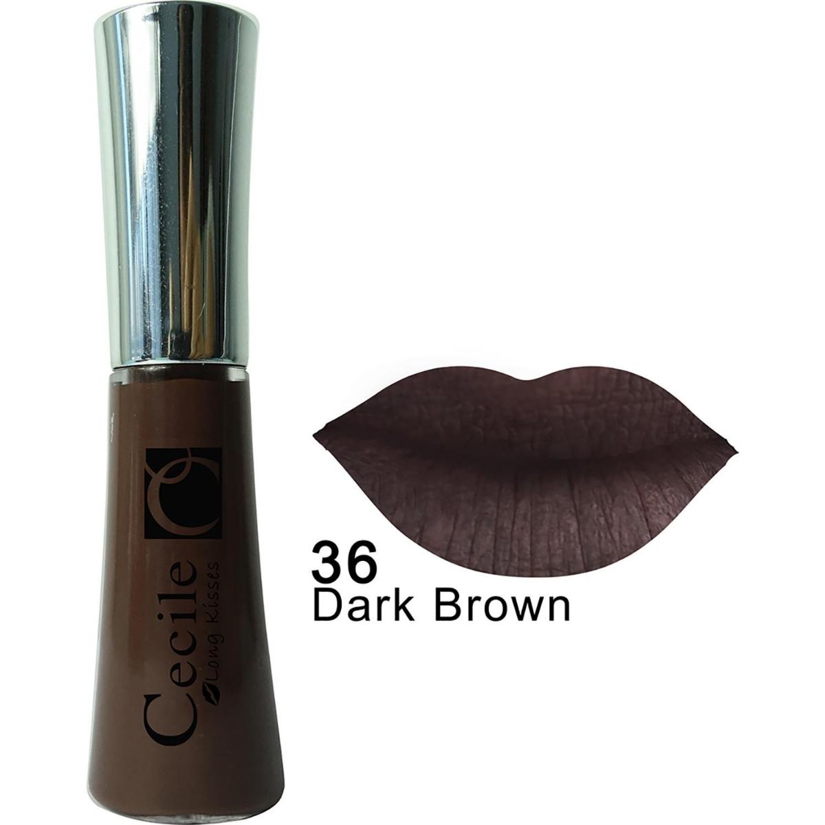 Cecile 36 Dark Brown Kalıcı Mat Krem Lipstick Ruj