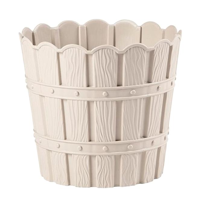 Royaleks Violet Plastik Yuvarlak Saksı Bej