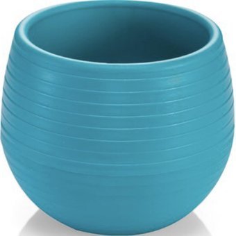 İyibahçe Plastik Yuvarlak Kaktüs Saksı Turkuaz 3'lü