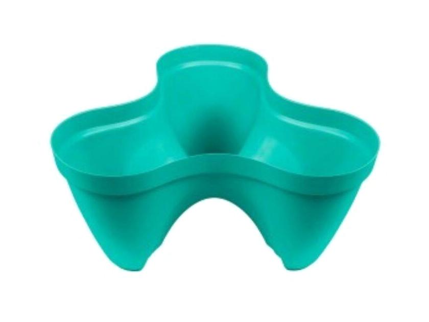 Sağlam Plastik Üçgen Saksı Yeşil 3'lü