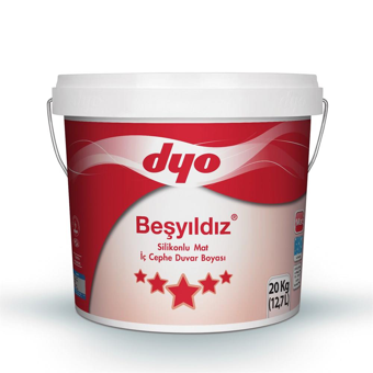 Dyo Beşyıldız Silikonlu Mat İç Cephe Boyası 20 kg Yeni Somon