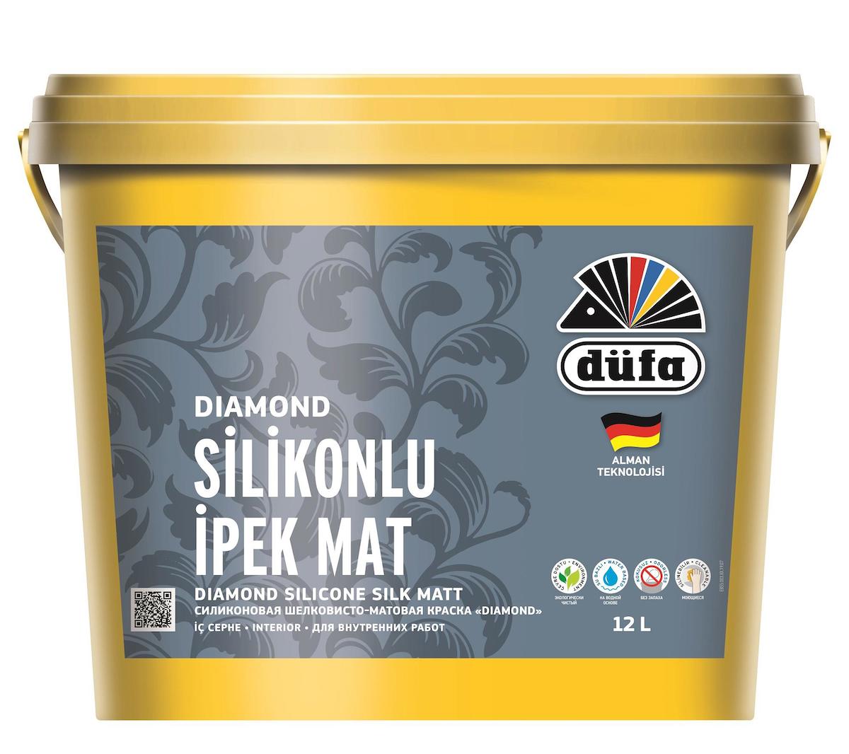 Düfa Diamond Silikonlu Mat İç Cephe Boyası 12 lt Beyaz