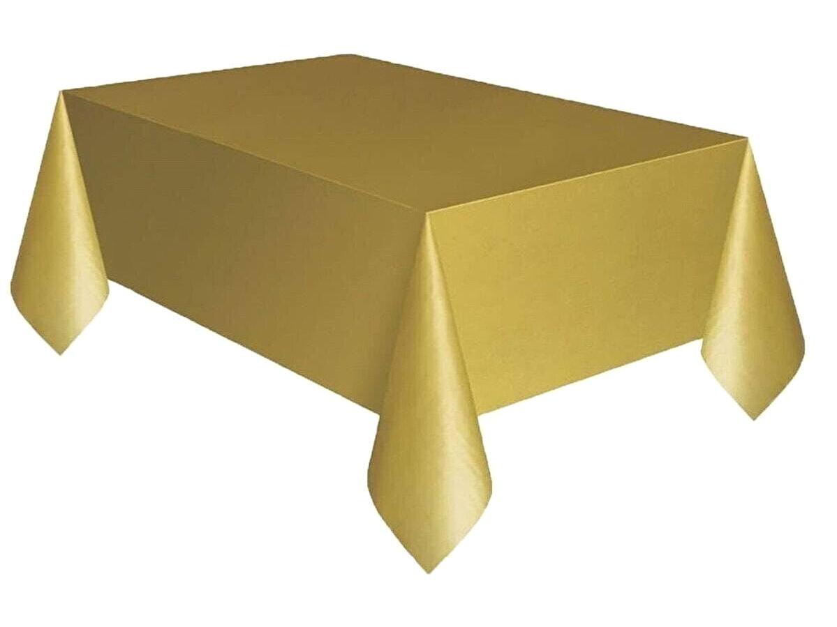 Samur Plastik 120 x 180 cm Dikdörtgen Masa Örtüsü Gold