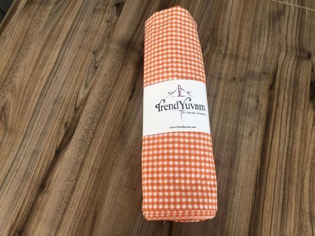 Trendyuvam Ev Tekstili Pamuk-Polyester 160 x 220 cm Dertsiz Kare Masa Örtüsü Turuncu