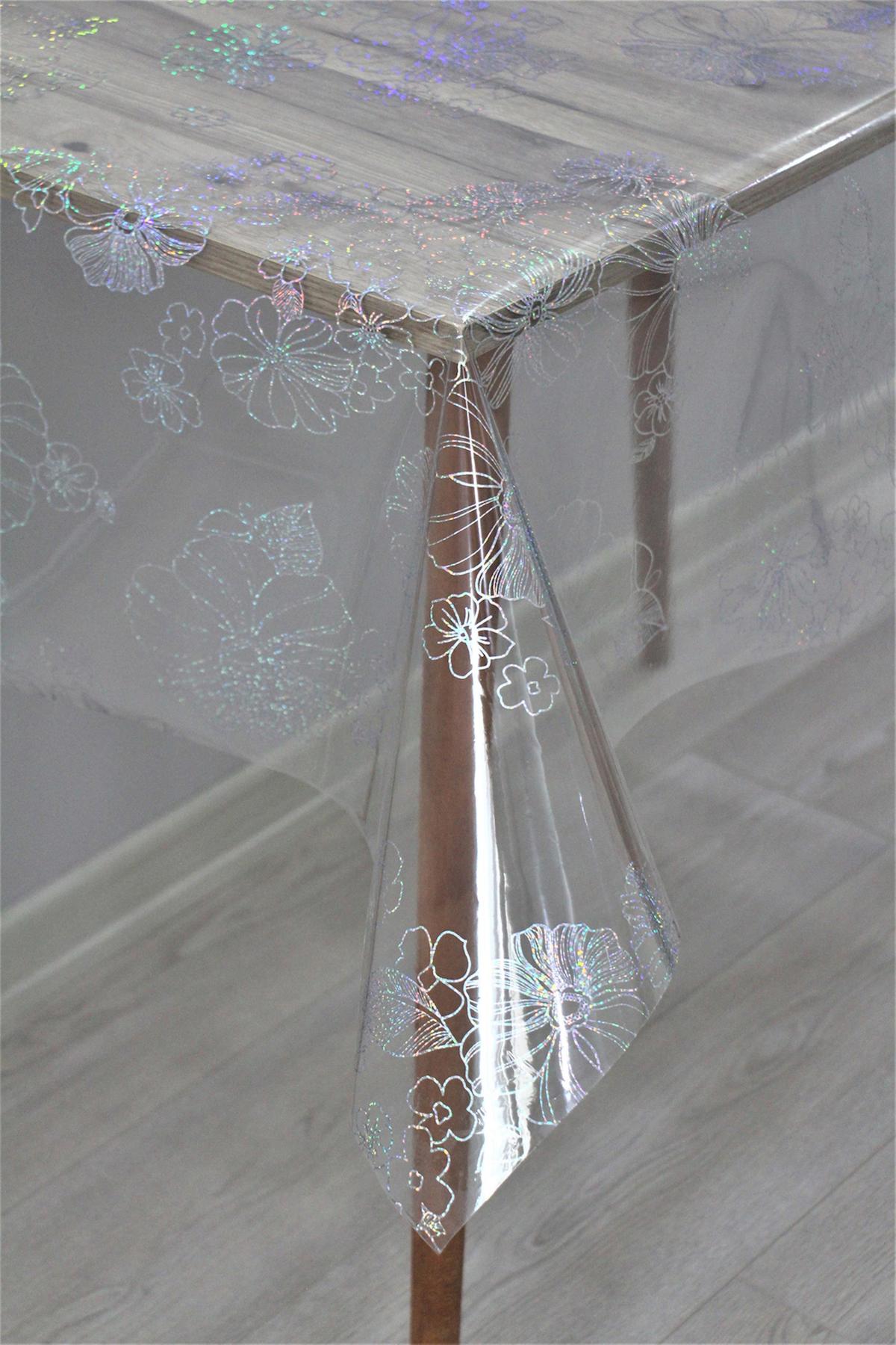 Dede Ev Tekstil PVC 140 x 300 cm Dikdörtgen Şeffaf Masa Örtüsü