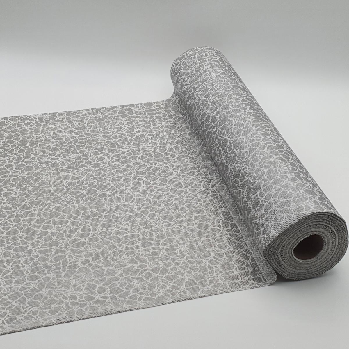 Polset PVC 50 x 1500 cm Dikdörtgen Masa Örtüsü Gri