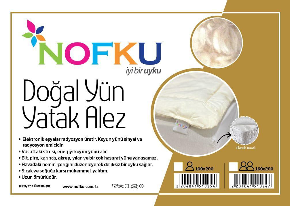 Nofku Pamuk - Yün Lastikli 100 x 200 cm Tek Kişilik Alez
