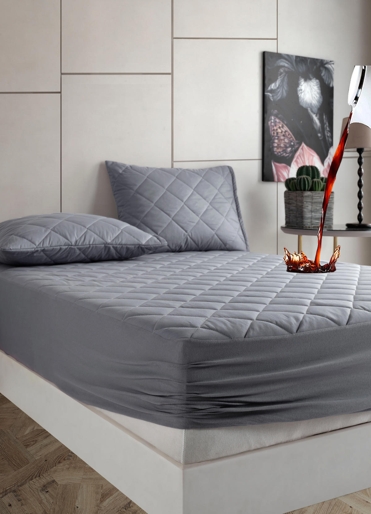 Formeya Pamuk Lastikli 200 x 200 cm Alez + 2 Adet Yastık Kılıfı