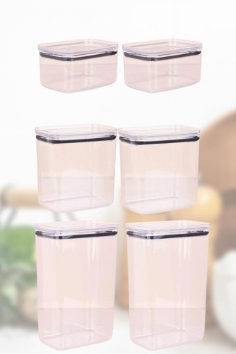 Bastonlu 12 Parça Dikdörtgen Plastik Saklama Kabı