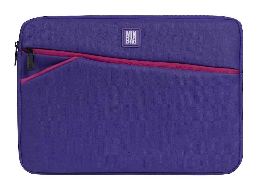 Minbag 15 inç Suni Deri Laptop El Çantası Mor
