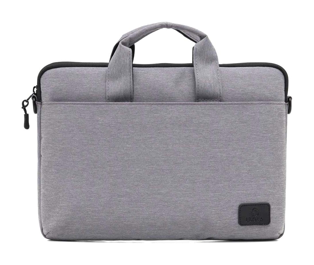 Isola Isola 13 inç Tekstil Su Geçirmez Laptop Postacı Çantası Gri