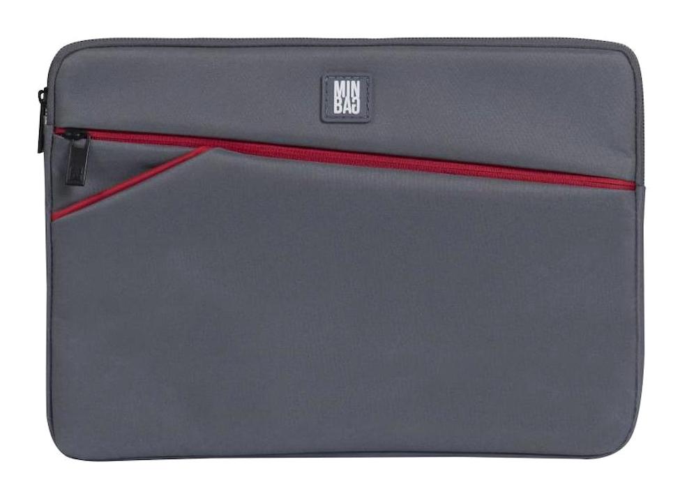 Minbag 15 inç Suni Deri Laptop El Çantası Gri