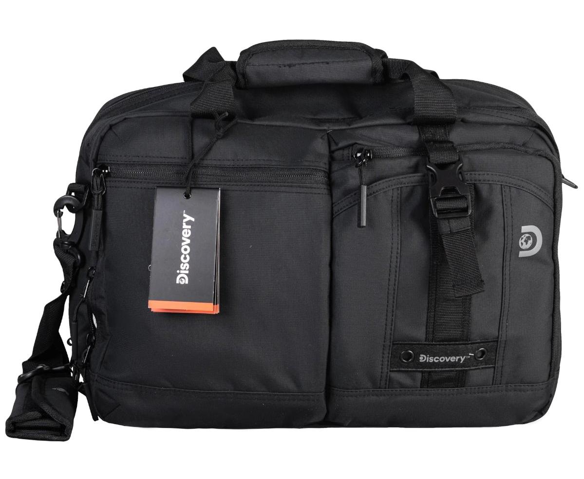 Discovery 15.6 inç Kumaş Su Geçirmez Laptop Postacı Çantası Siyah