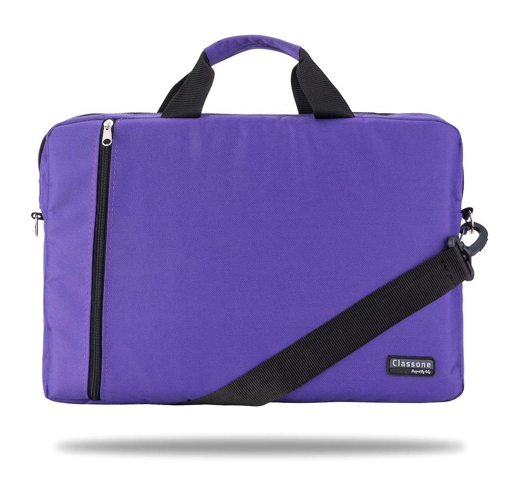 Classone WTX203 WTX Pro 15.6 inç Kumaş Su Geçirmez Laptop El Çantası Mor