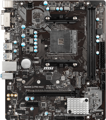 MSI B450M-A Pro MAX B450 AM4 Soket DDR4 4133 Mhz Overclock Micro ATX Masaüstü Bilgisayar AMD Uyumlu Anakart