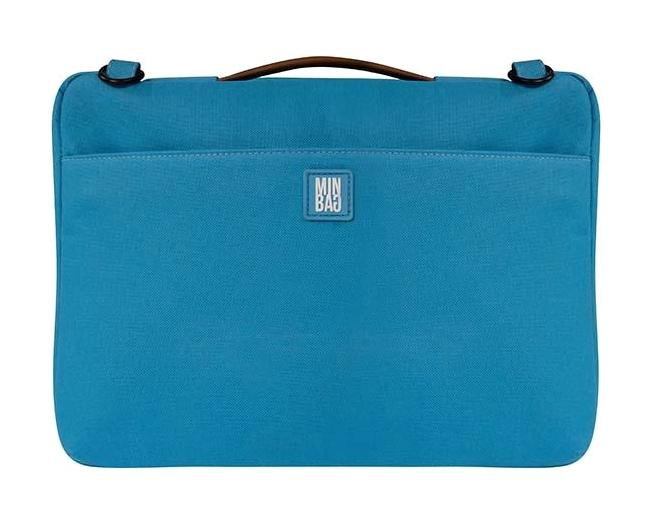Minbag 15.6 inç Kanvas Su Geçirmez Laptop El Çantası Mavi