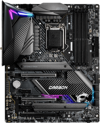 MSI Mpg Z490 Gaming Carbon Z490 LGA 1200 Soket DDR4 4800 Mhz PCIe 4.0 Wi-Fi Overclock Mining ATX Masaüstü Bilgisayar Intel Uyumlu Anakart
