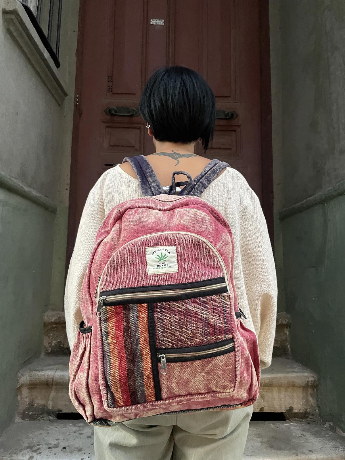 Bohoyasam Pamuk Laptop Sırt Çantası Pembe
