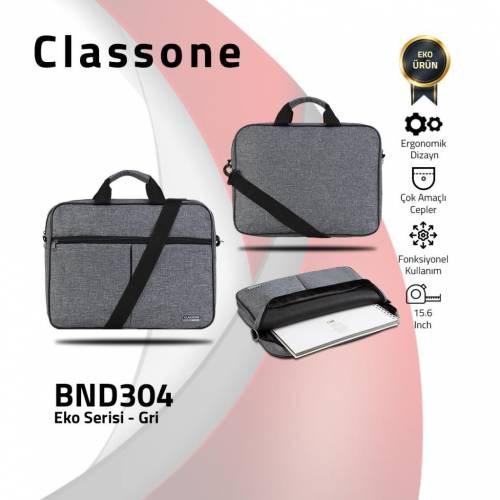 Classone BND304 15.6 inç Kumaş Laptop El Çantası Gri