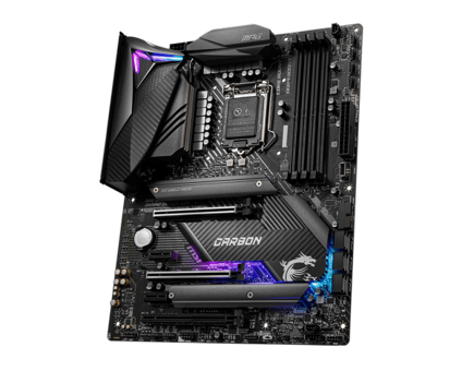 MSI Mpg Z490 Gaming Carbon Z490 LGA 1200 Soket DDR4 4800 Mhz PCIe 4.0 Wi-Fi Overclock Mining ATX Masaüstü Bilgisayar Intel Uyumlu Anakart