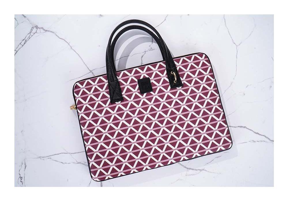 Minbag Minbag Marin 563-27 Gül 13.4 inç Vegan Deri Su Geçirmez Laptop El Çantası Gül Kurusu