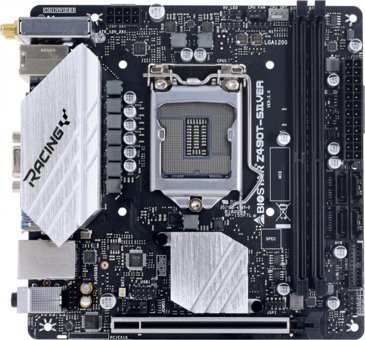 Biostar Z490T-Silver Z490 LGA 1200P Soket DDR4 4400 Mhz PCIe 4.0 Overclock Mini ITX Masaüstü Bilgisayar Intel Uyumlu Anakart