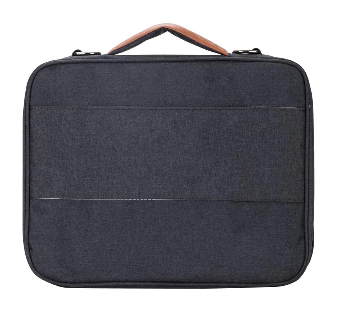 Plm Smartpack 15.6 inç Suni Deri Su Geçirmez Laptop Postacı Çantası Siyah